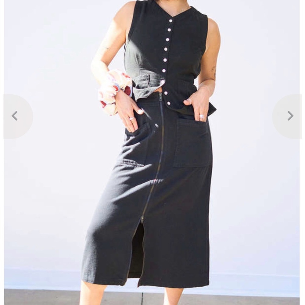 Garmentory noble black utility skirt large